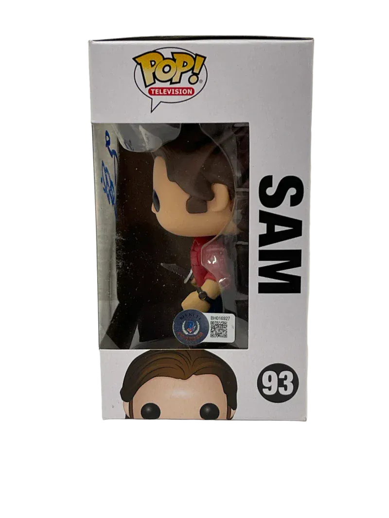 Beckett certificate of authenticity — Jared Padalecki signed Sam Supernatural 93 Funko Pop Figure