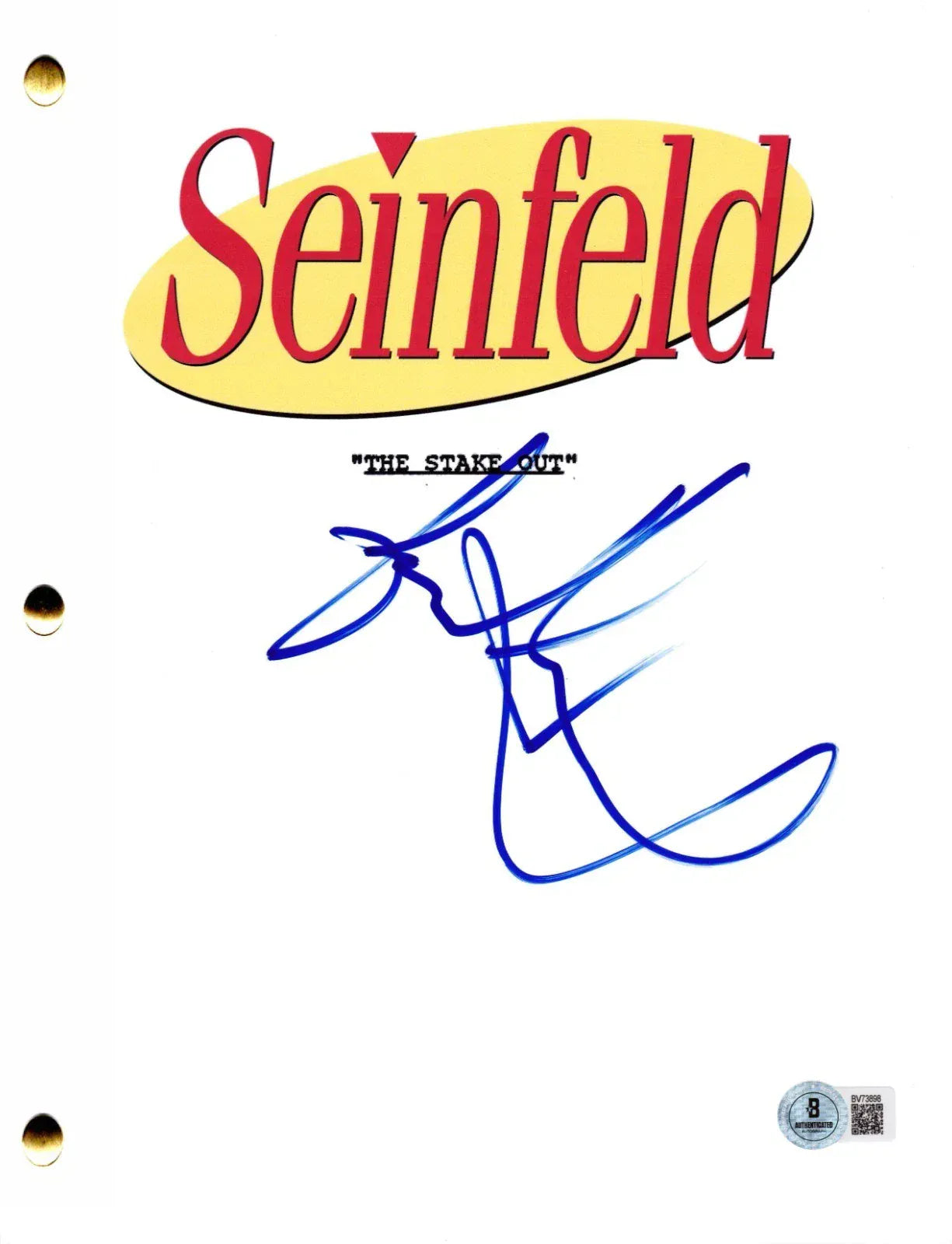 Jason Alexander signed Seinfeld script The Stake Out — Beckett authenticated