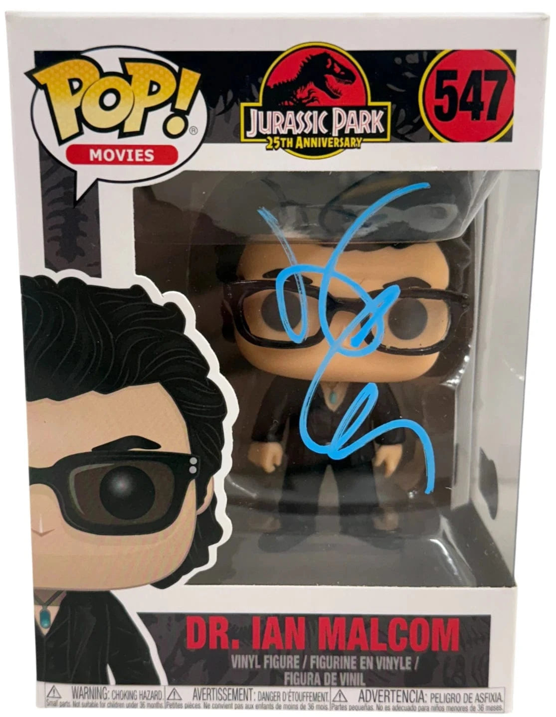 Jeff Goldblum Authentic Autographed Dr. Ian Malcom Jurassic Park 547 Funko Pop Figure