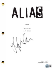 Jennifer Garner signed Alias script with Beckett Hologram & QR Code