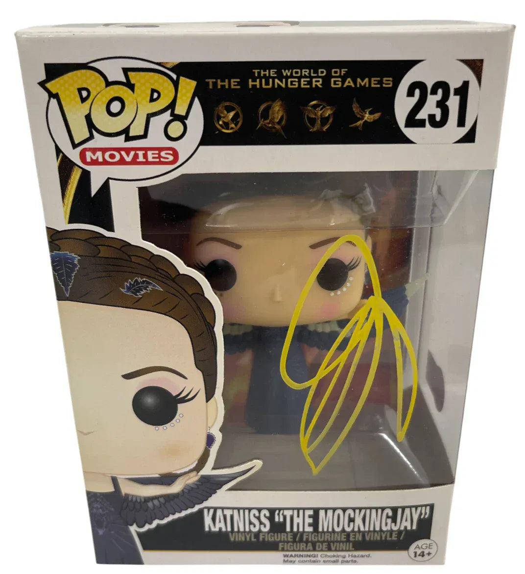 Jennifer Lawrence signed Katniss Mockingjay Hunger Games Funko Pop #231 — Beckett authenticated