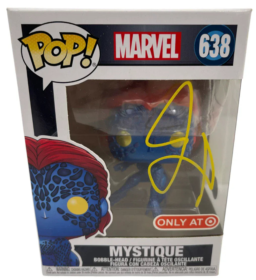 Jennifer Lawrence signed Mystique X-Men Funko Pop #638 — Beckett authenticated