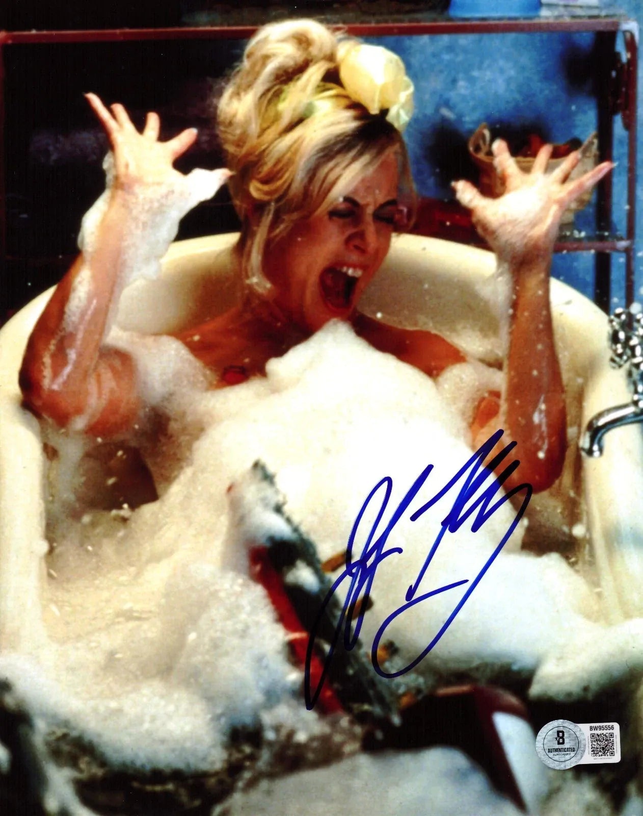 Jennifer Tilly signed Bride of Chucky 8x10 photo with Beckett Hologram & QR Code