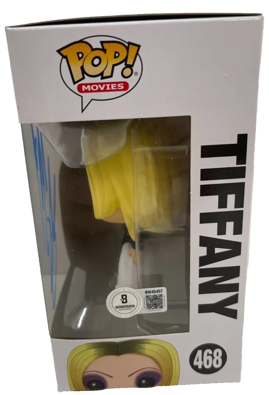 Jennifer Tilly Tiffany Bride of Chucky 468 Funko Pop Figure - COA and hologram detail