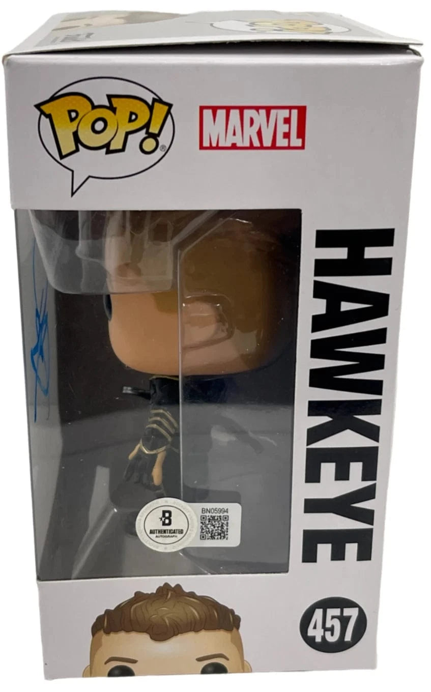 Jeremy Renner Signed Funko from The Avengers Beckett COA - Detail View