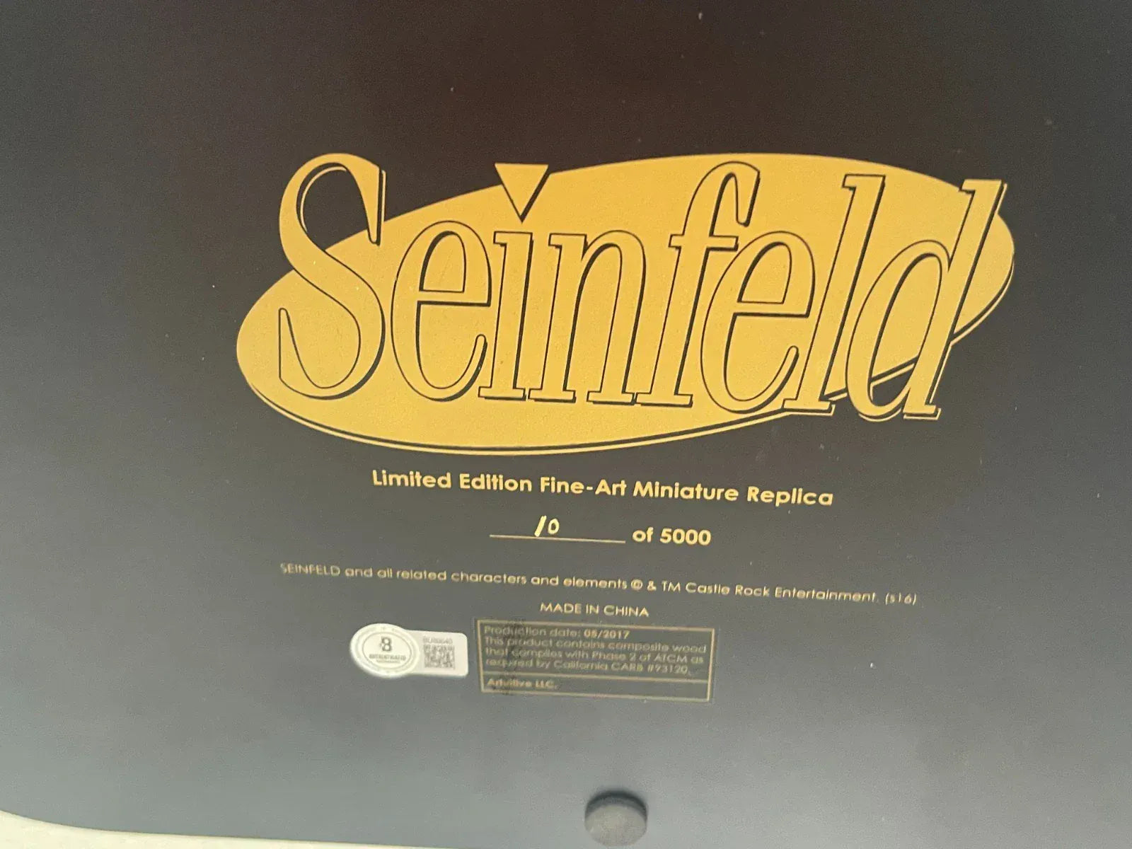 Jerry Seinfeld Signed Photo Beckett COA - Item #6 - Certificate of Authenticity