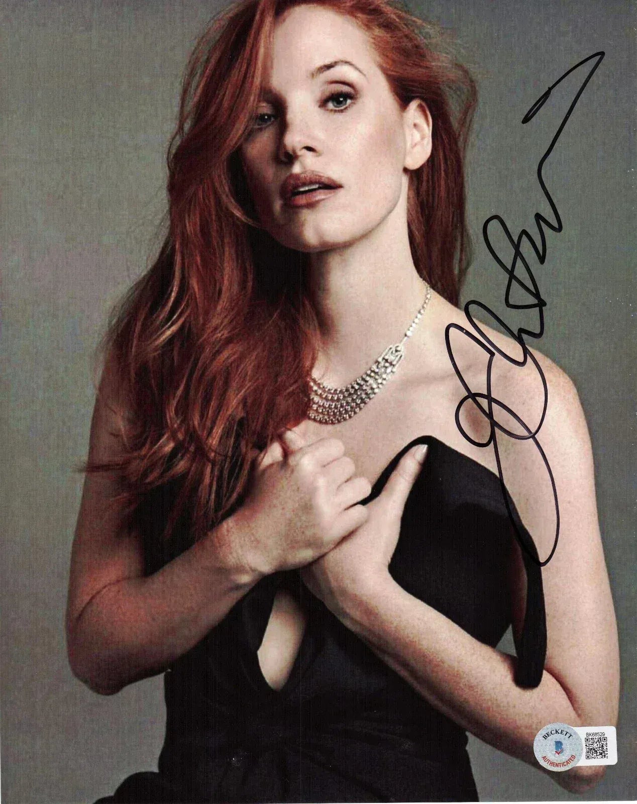 Jessica Chastain Signed 8x10 Photo Beckett COA - Item #6