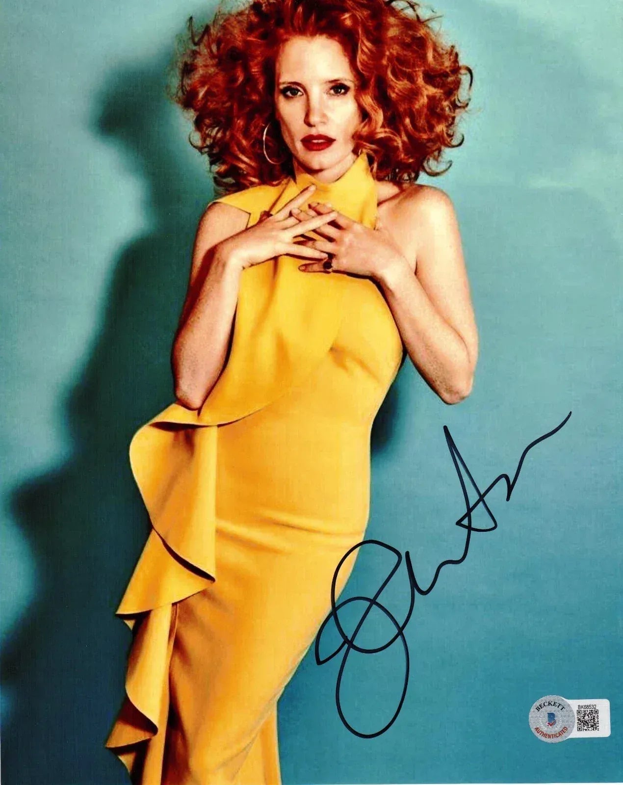 Jessica Chastain Signed 8x10 Photo Beckett COA - Item #5