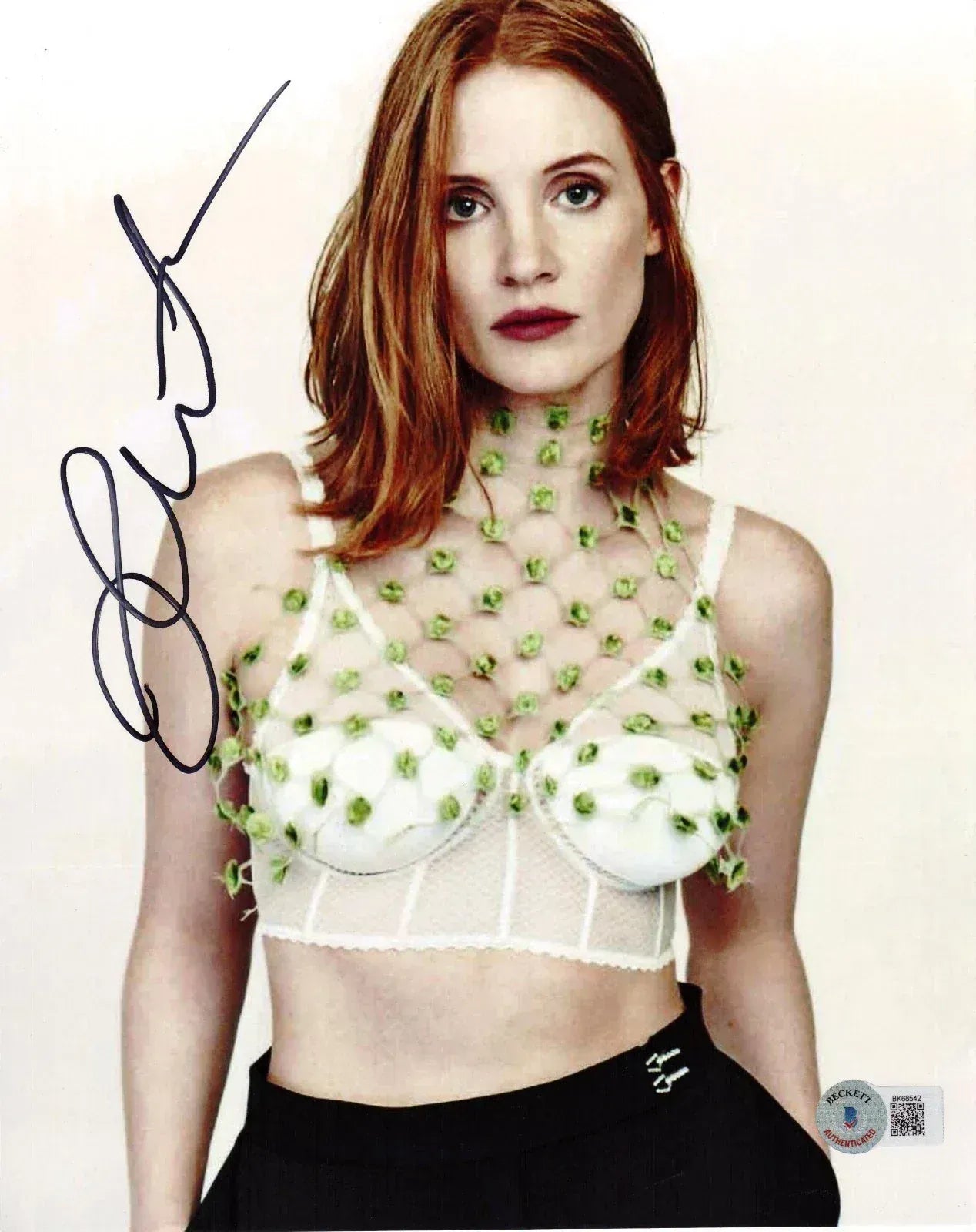Jessica Chastain Signed 8x10 Photo Beckett COA - Item #1