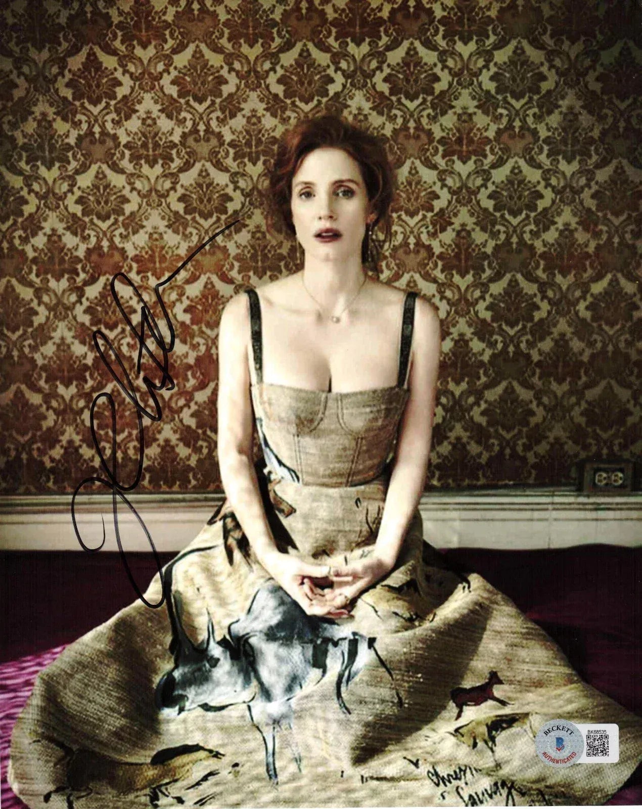 Jessica Chastain Signed 8x10 Photo Beckett COA - Item #18