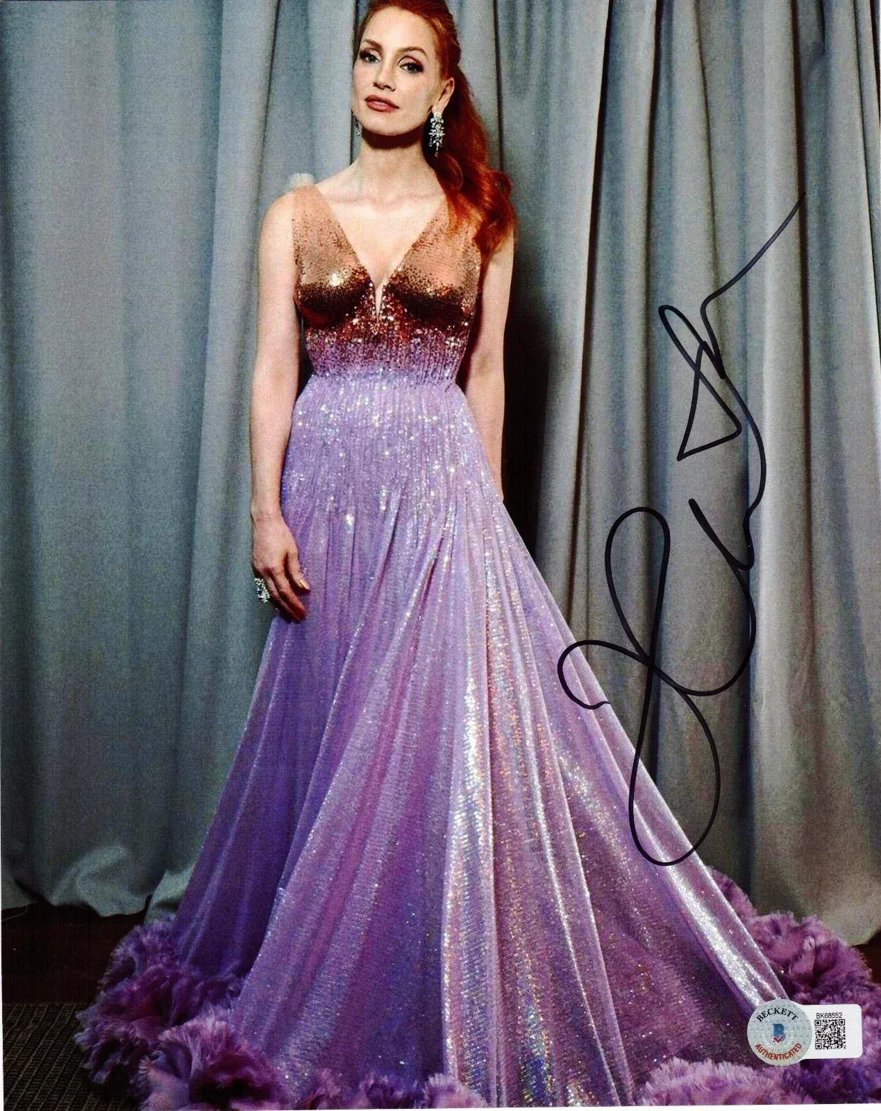 Jessica Chastain Signed 8x10 Photo Beckett COA - Item #15