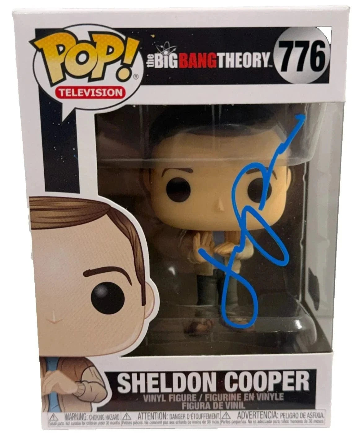 Jim Parsons Authentic Autographed Sheldon Cooper The Big Bang Theory 776 Funko Pop Figure