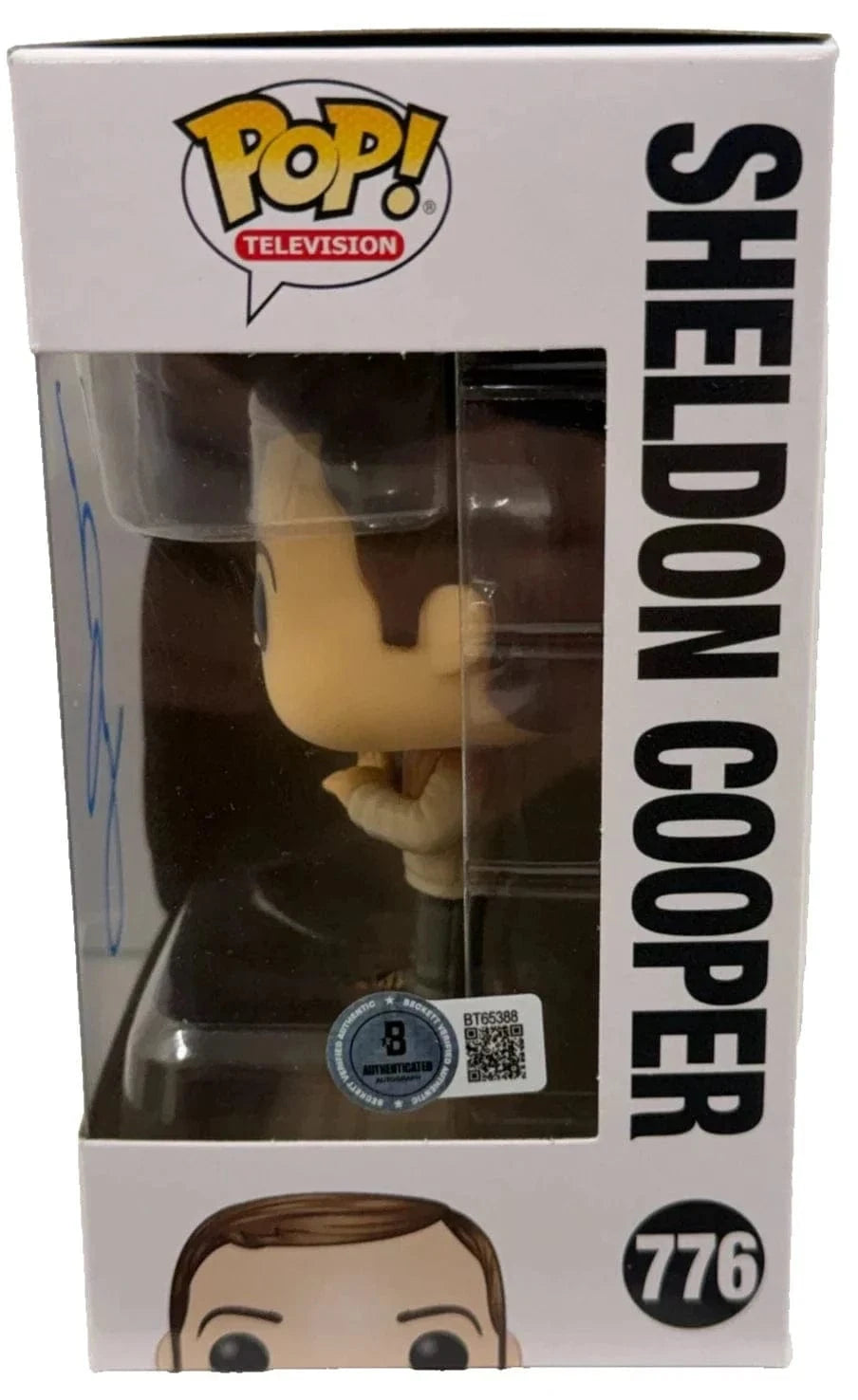 Jim Parsons Signed Funko from The Big Bang Theory Beckett COA - Detail View