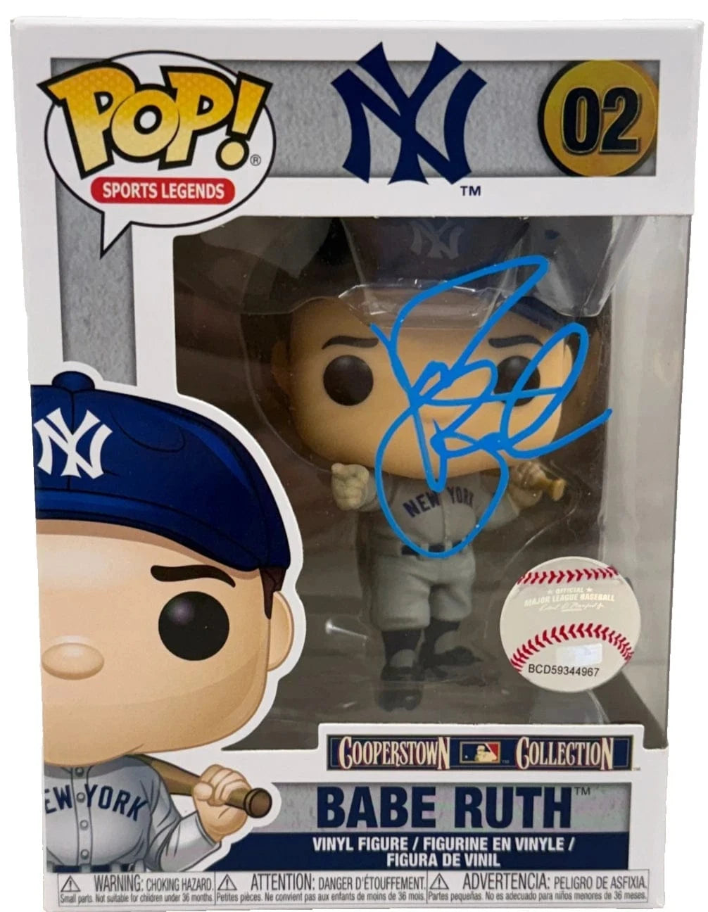 John Goodman Authentic Autographed Babe Ruth New York Yankees 02 Funko Pop Figure