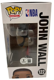 John Wall Houston Rockets autographed Funko Pop #122 - signature closeup with COA
