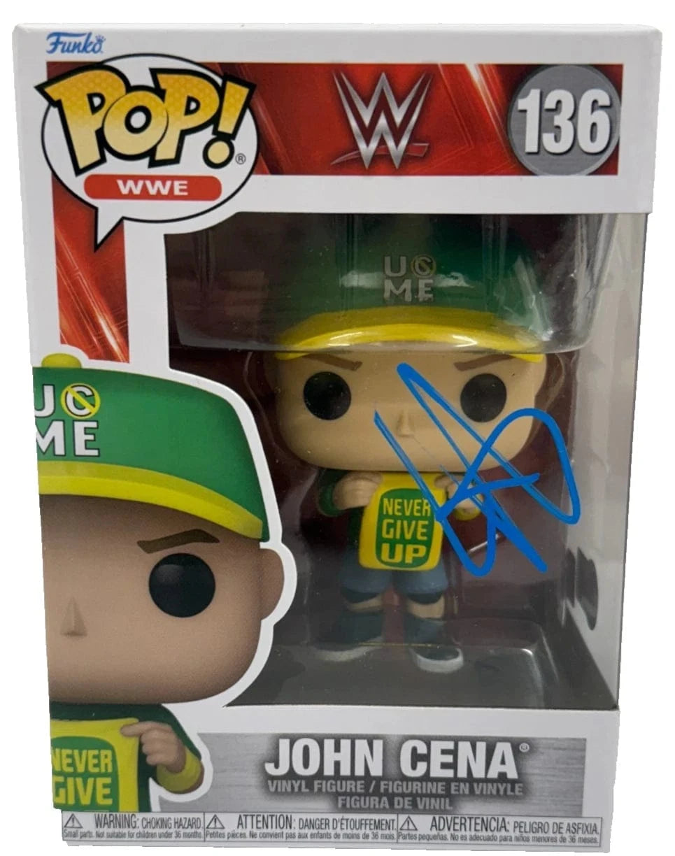 John Cena Authentic Autographed John Cena WWE 136 Funko Pop Figure