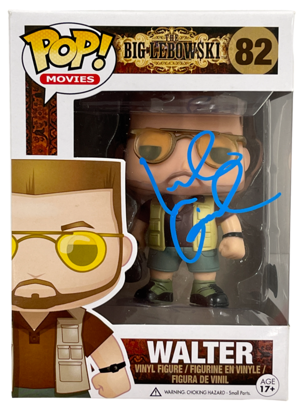 John Goodman Authentic Autographed Walter The Big Lebowski 82 Funko Pop Figure