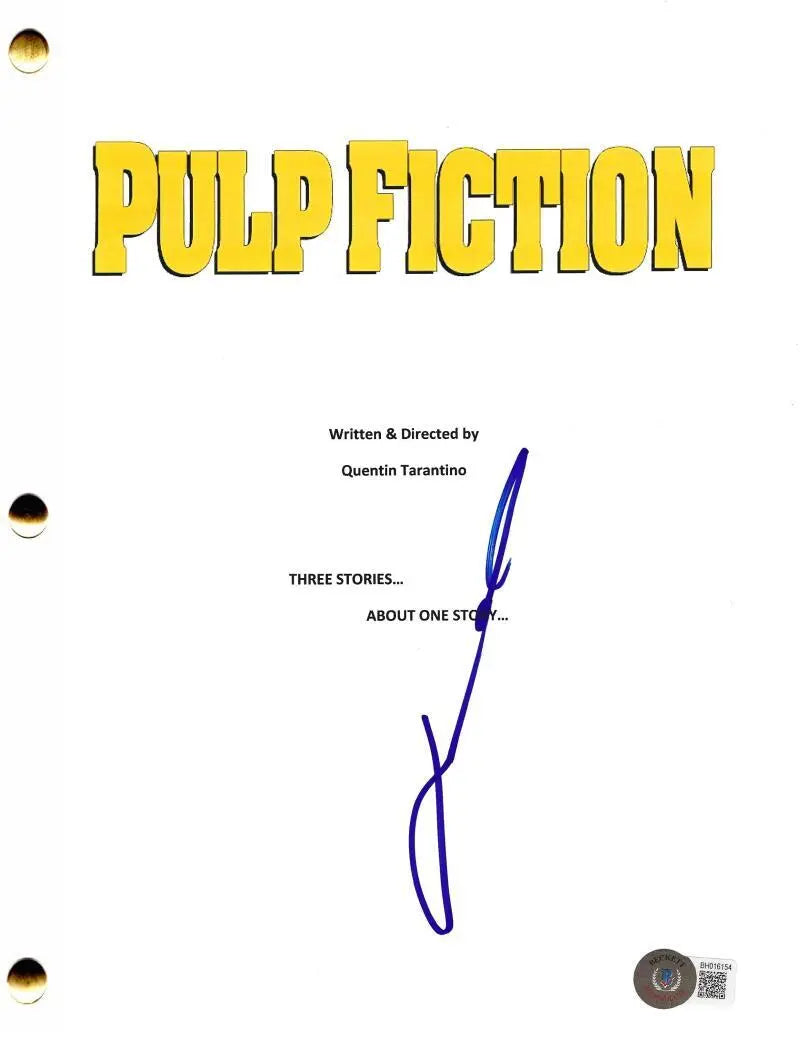 John Travolta Authentic Autographed Pulp Fiction Script