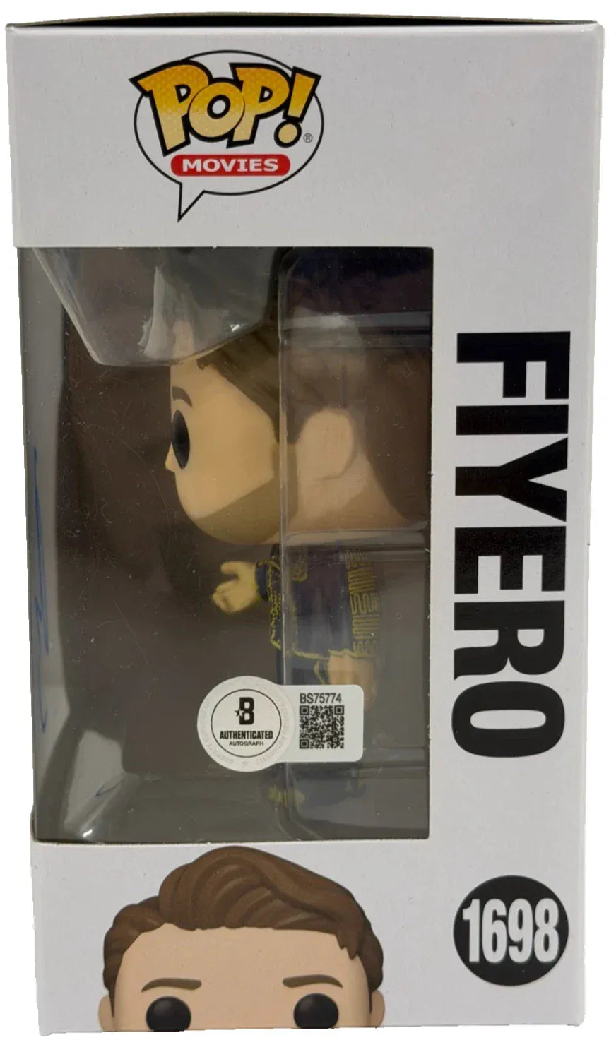 Beckett certificate of authenticity — Jonathan Bailey signed Fiyero Wicked 1698 Funko Pop Figure