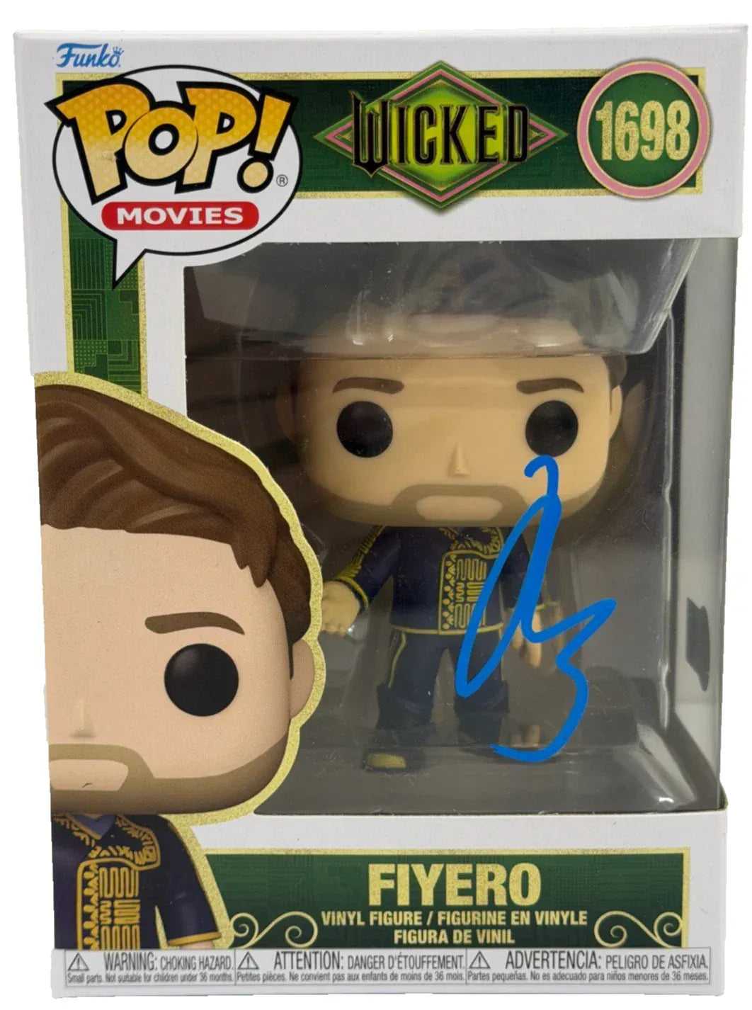 Jonathan Bailey signed Fiyero Wicked Funko Pop #1698 — Beckett authenticated