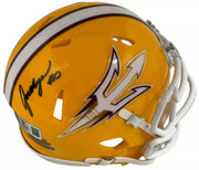 Jordyn Tyson Authentic Autographed Arizona State Sun Devils Mini Replica Helmet #2