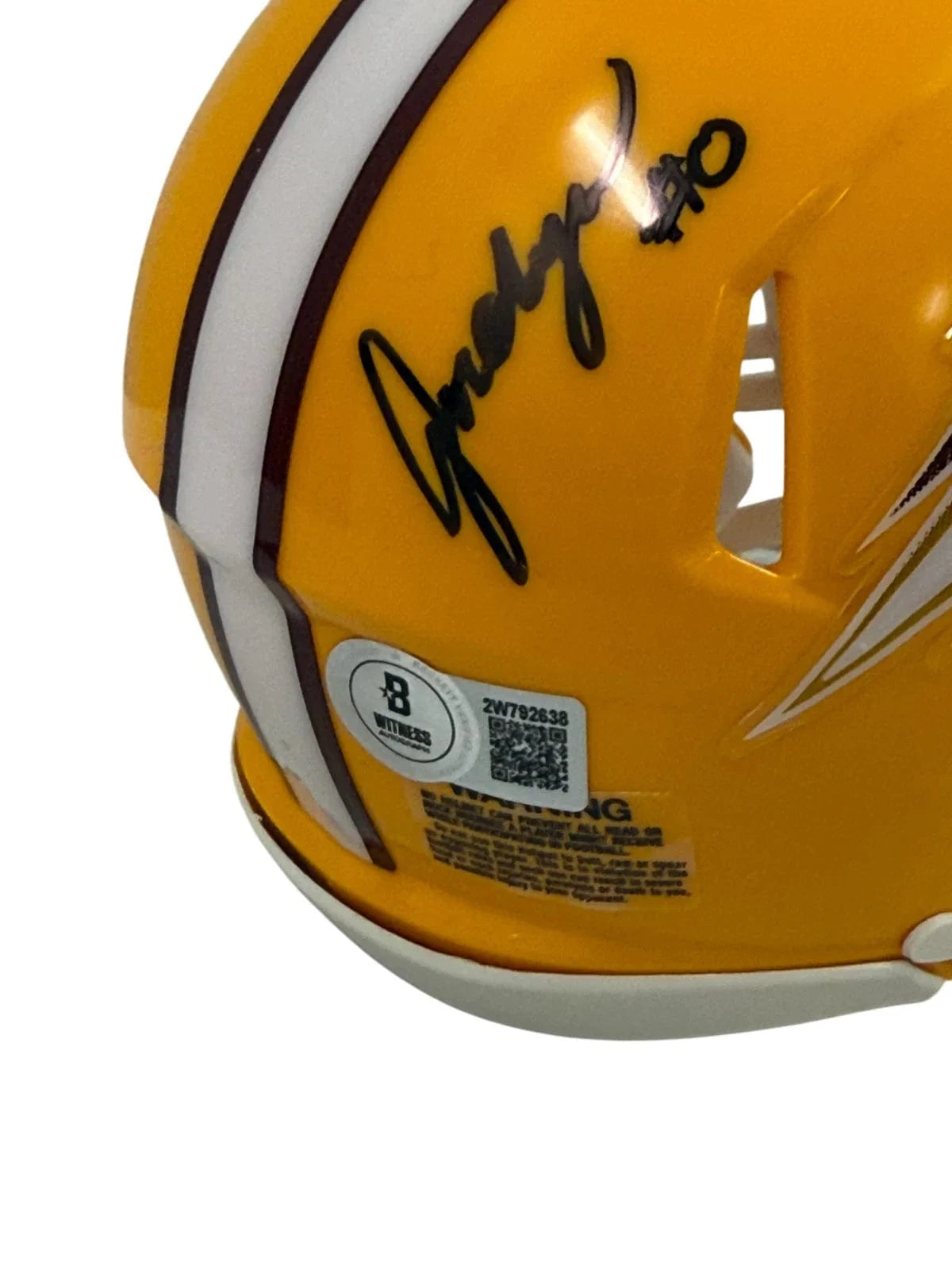 Jordyn Tyson Signed NFL Helmet Beckett COA - Item #2 - Detail View