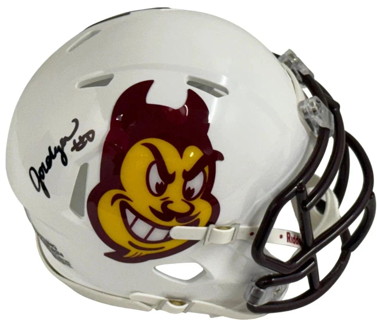 Jordyn Tyson Authentic Autographed Arizona State Sun Devils Mini Replica Helmet