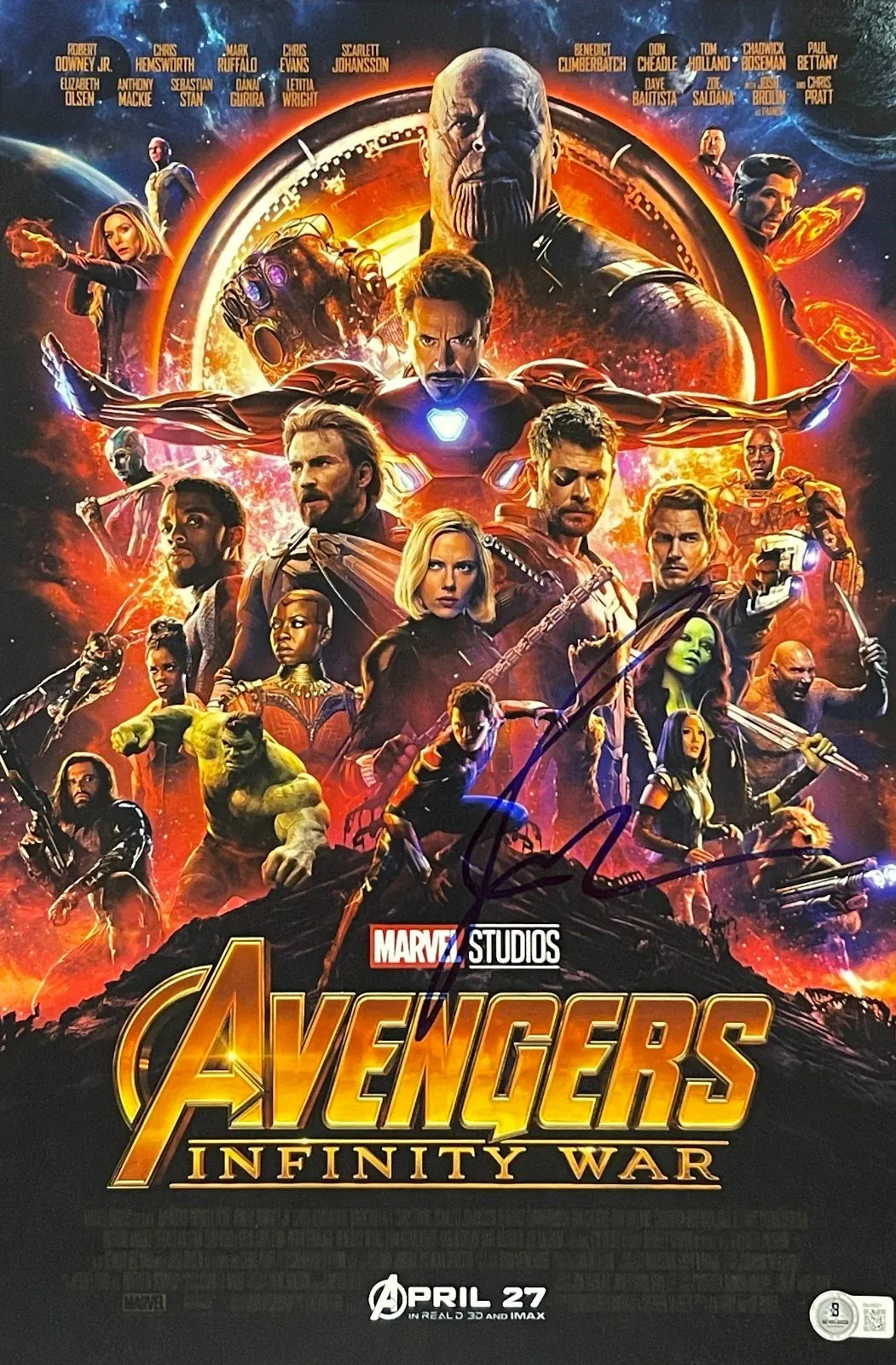 Josh Brolin Authentic Autographed 12x18 Photo - Avengers: Infinity War