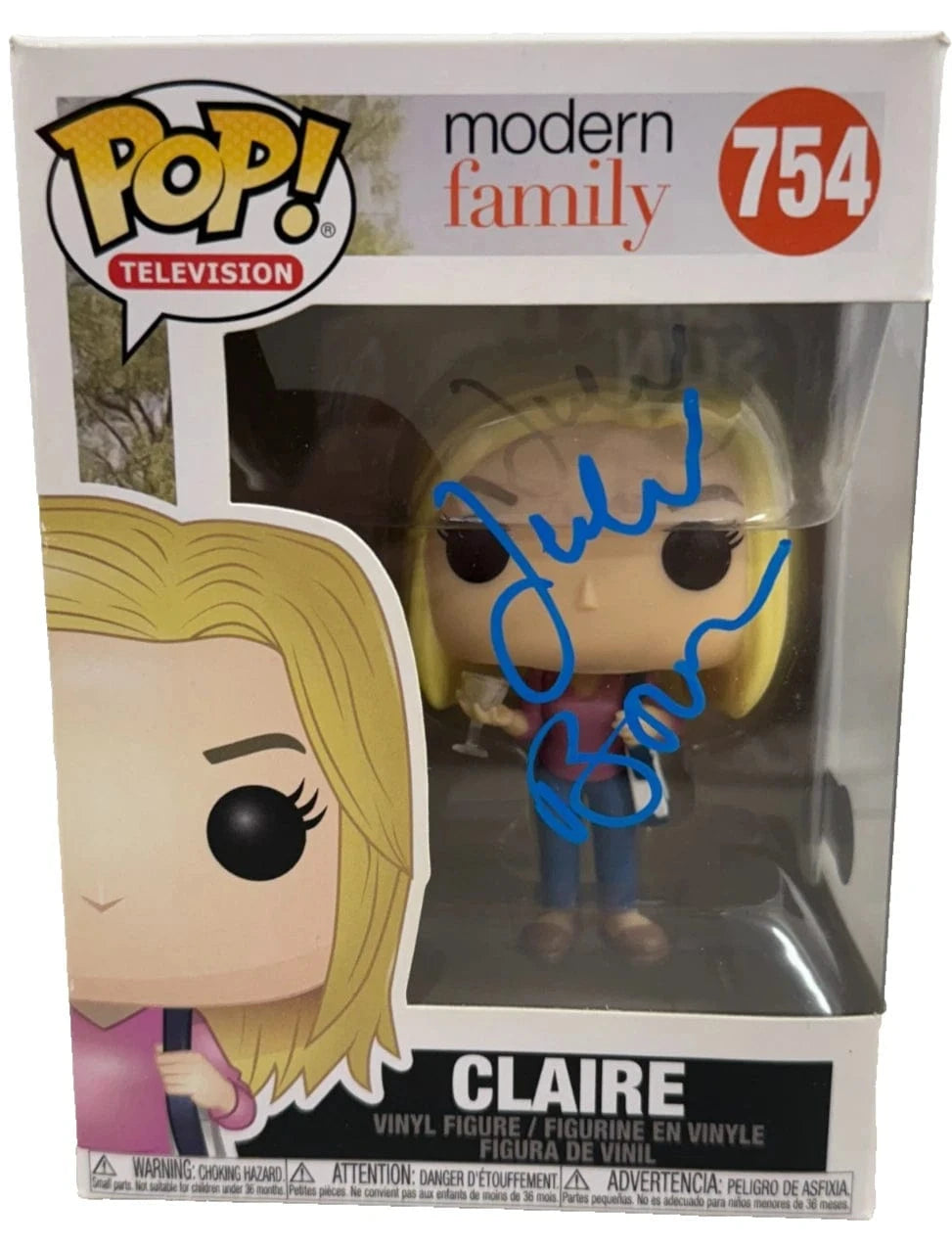 Julie Bowen Authentic Autographed Claire Modern Family 754 Funko Pop Figure