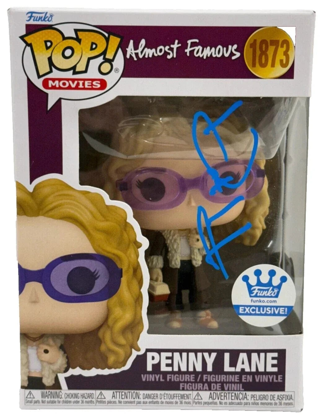 Kate Hudson Authentic Autographed Penny Lane Almost Famous 1873 Funko Pop Figure