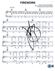 Katy Perry Authentic Autographed Firework Sheet Music