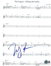 Lauryn Hill of The Fugees Signed Killing Me Softly Lyrics & Sheet Music Beckett COA