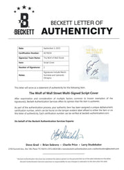 Leonardo DiCaprio Signed Script from The Wolf of Wall Street Beckett COA - Detail View