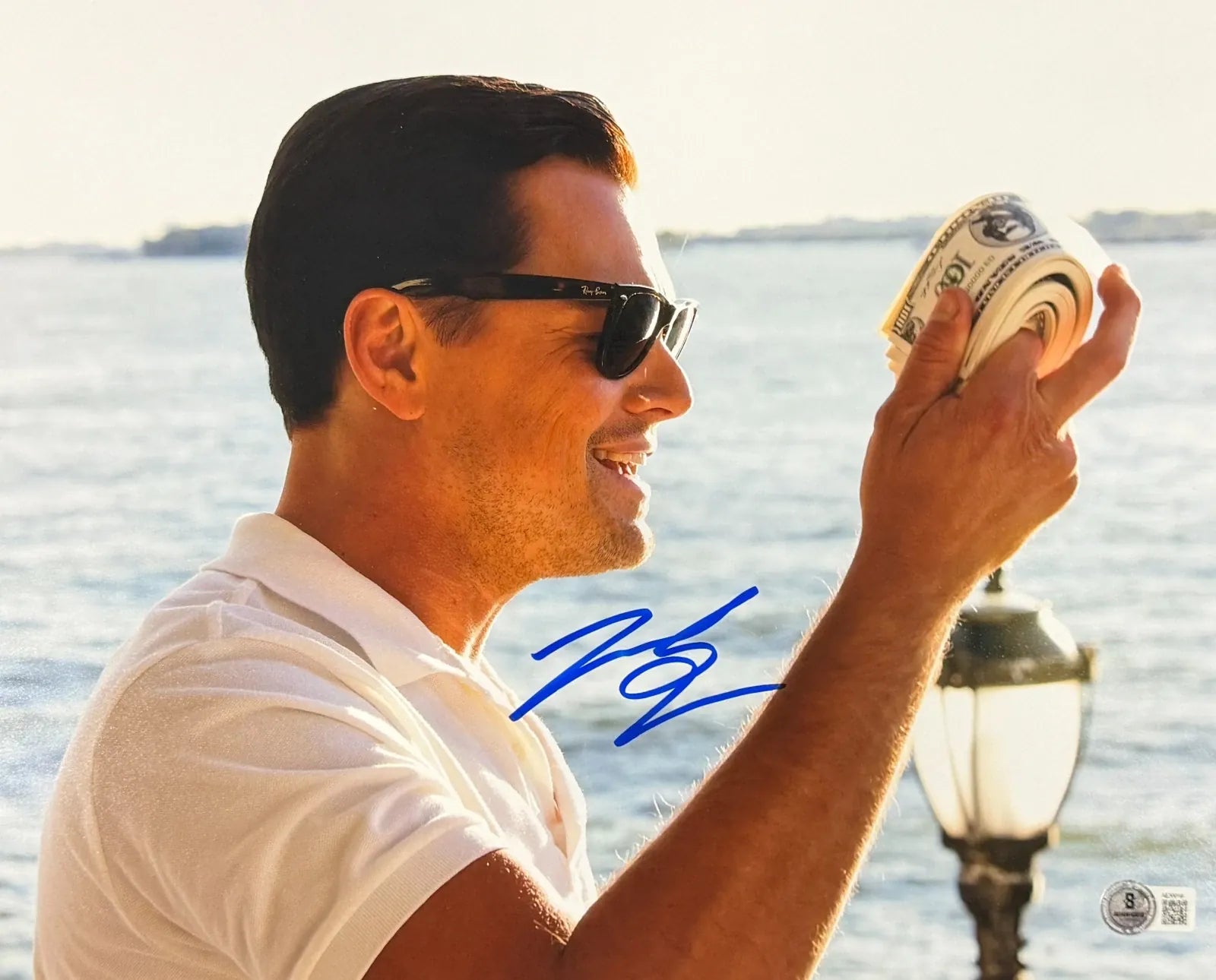 Leonardo Dicaprio signed The Wolf of Wall Street 11x14 photo with Beckett LOA