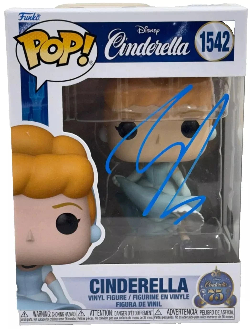 Lily James Authentic Autographed Cinderella 1542 Funko Pop Figure