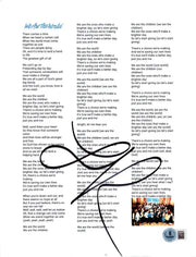 Lionel Richie Authentic Autographed We Are The World Lyric Sheet