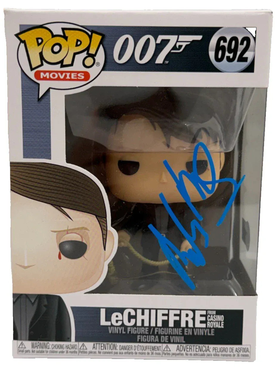 Mads Mikkelsen signed Le Chiffre Casino Royale Funko Pop #692 — Beckett authenticated