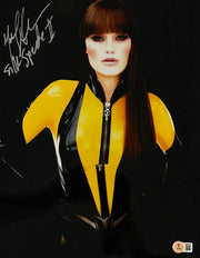 Malin Akerman signed Watchmen 11x14 metallic photo inscribed Silk Spectre — Beckett Witness