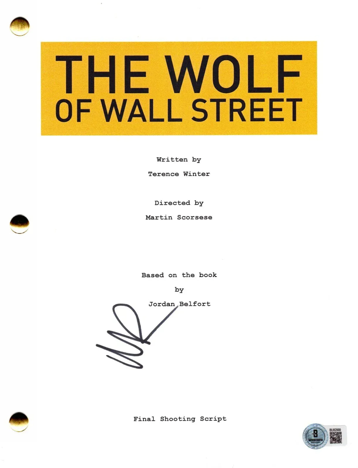 Margot Robbie Signed Complete Movie Script from The Wolf of Wall Street Beckett COA - Item #5