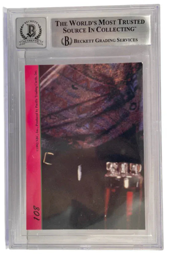 Mark-Paul Gosselaar signed Saved by the Bell 1992 Pacific Card 108 — card back view