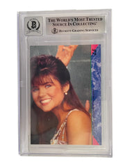 Mark-Paul Gosselaar signed Saved by the Bell 1992 Pacific Card 87 — card back view