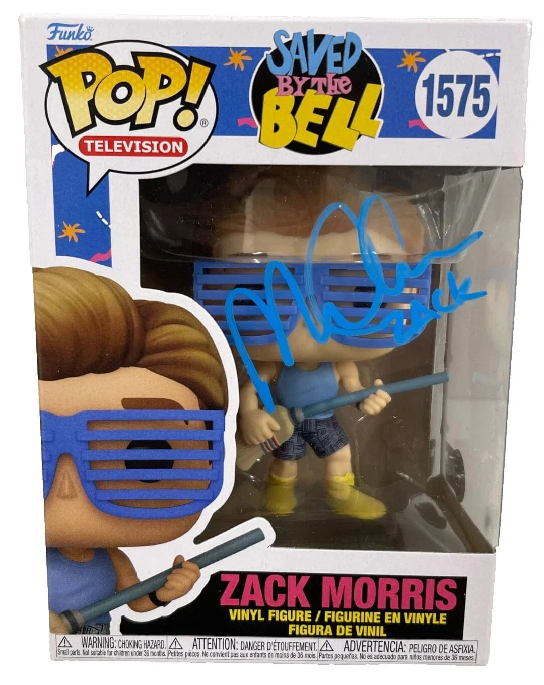 Mark-Paul Gosselaar Authentic Autographed Zack Morris Saved by the Bell 1575 Funko Pop Figure