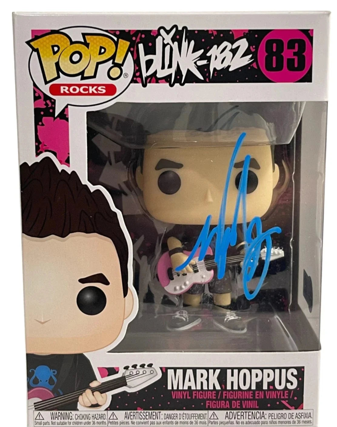 Mark Hoppus of Blink-182 Authentic Autographed Mark Hoppus Blink-182 Funko Pop Figure