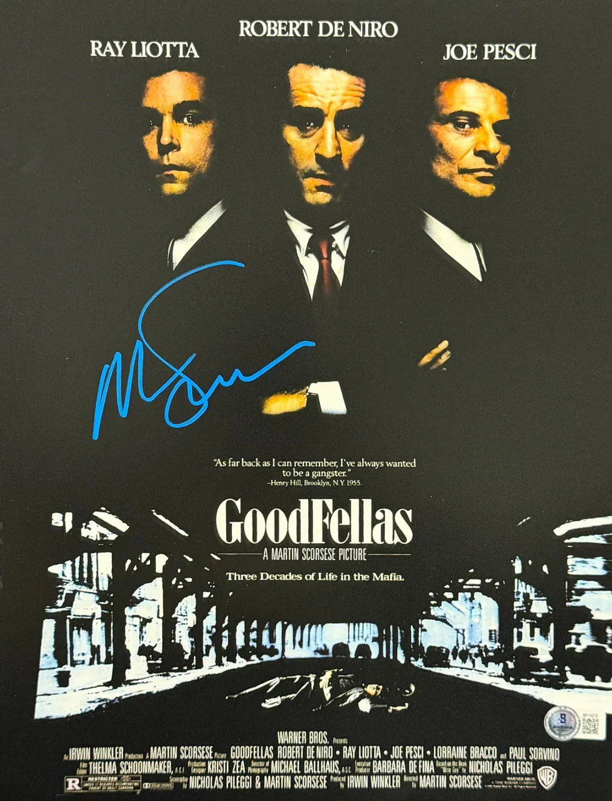 Martin Scorsese signed GoodFellas 12x18 photo — Beckett authenticated