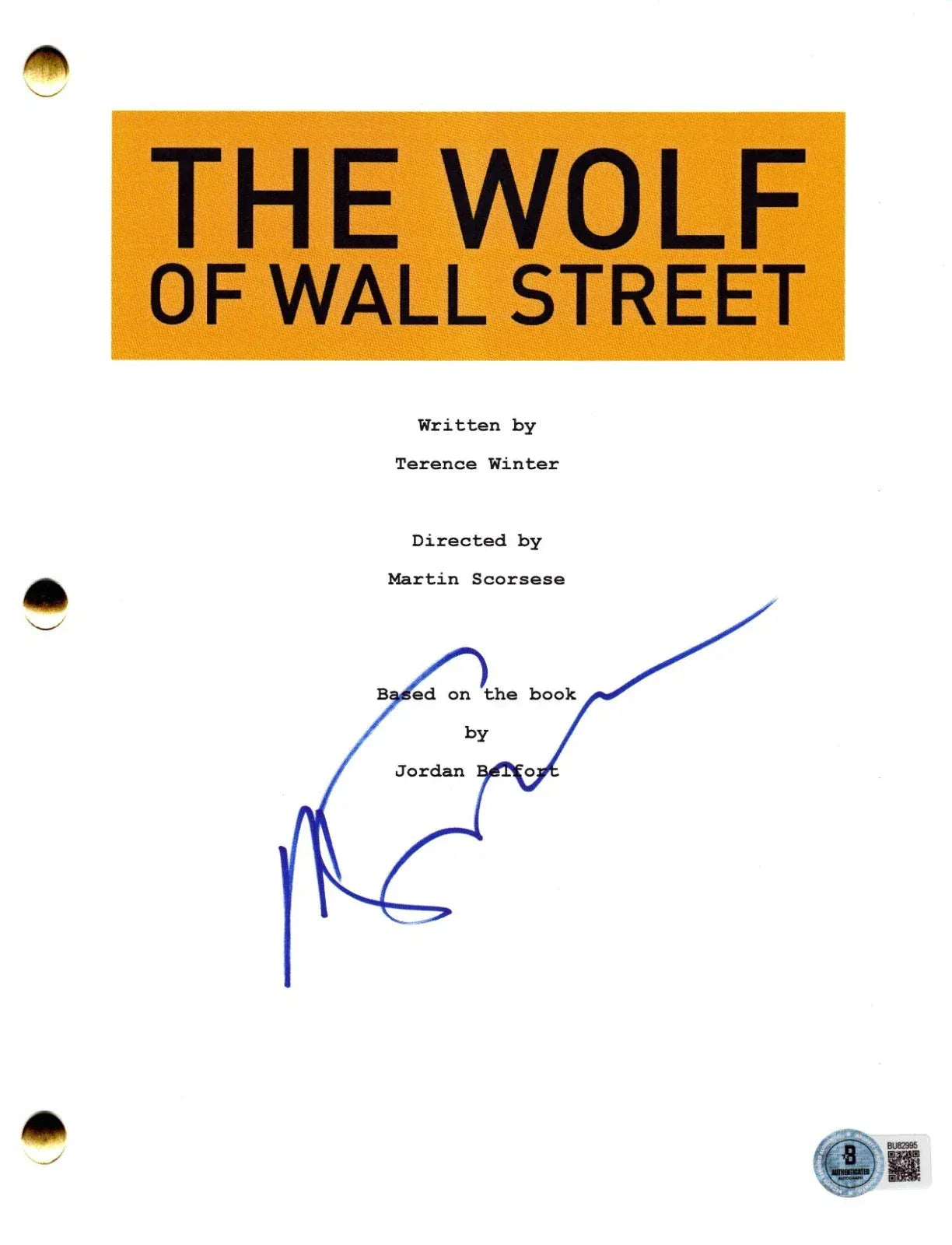 Martin Scorsese Signed Complete Movie Script from The Wolf of Wall Street Beckett COA - Item #4