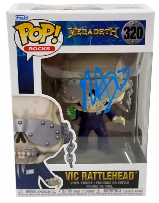 Marty Friedman Authentic Autographed Vic Rattlehead Megadeath 320 Funko Pop Figure