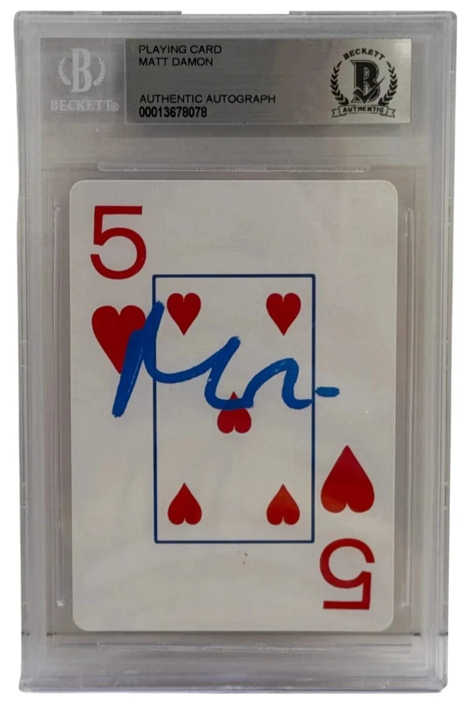 Matt Damon Signed Replica Prop from Rounders Beckett COA - Item #10