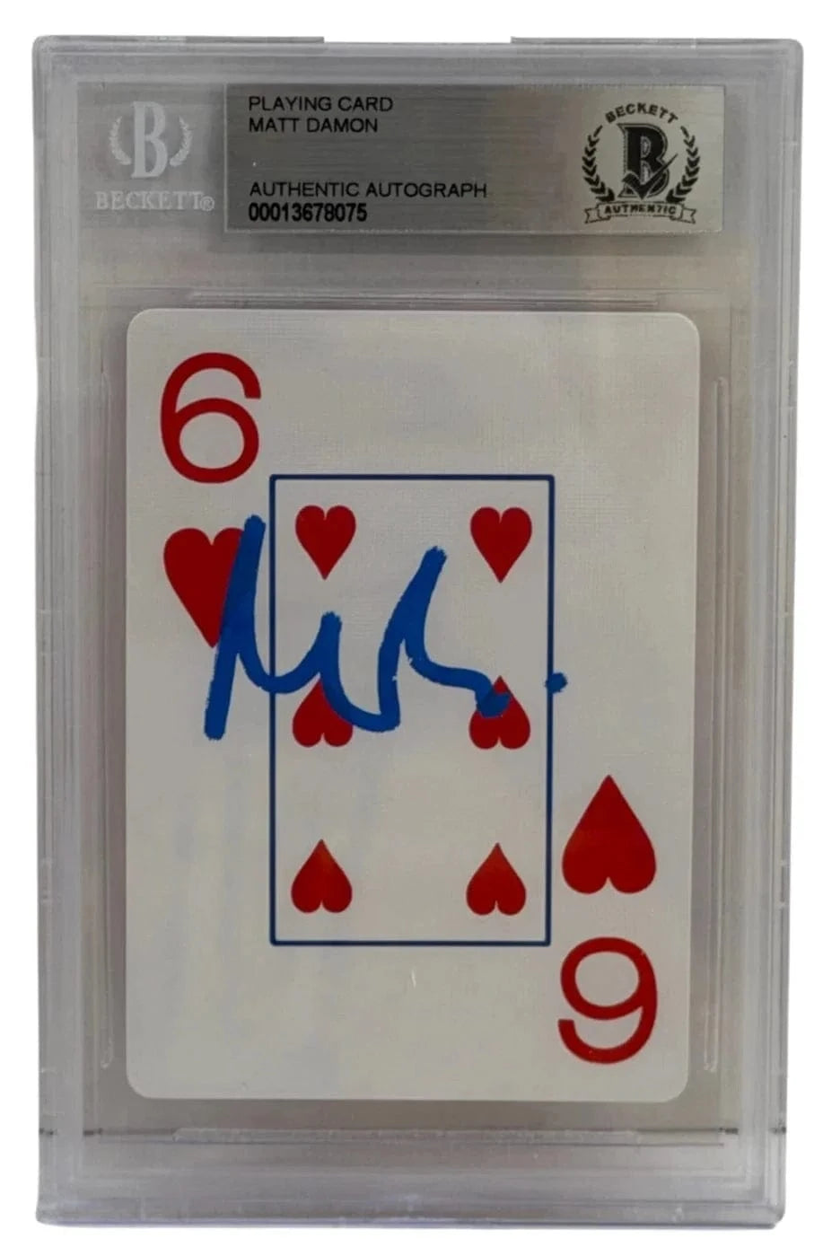 Matt Damon Signed Replica Prop from Rounders Beckett COA - Item #9