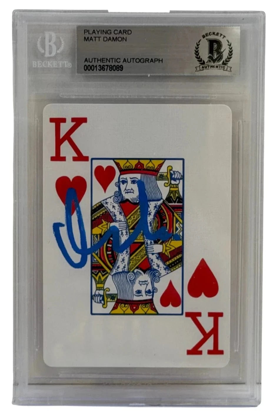 Matt Damon Signed Replica Prop from Rounders Beckett COA - Item #3