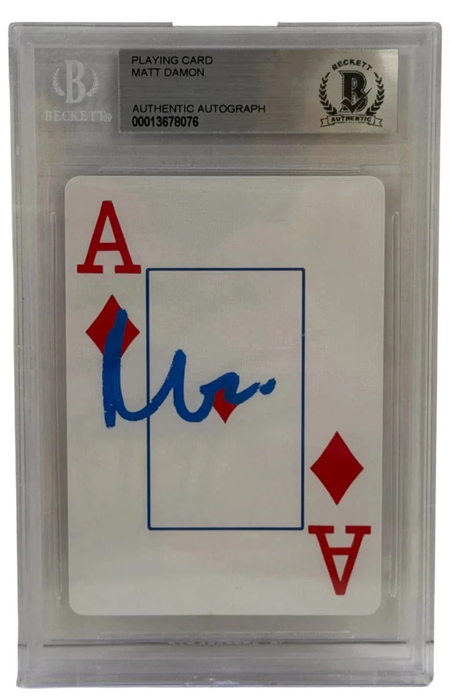 Matt Damon Signed Replica Prop from Rounders Beckett COA - Item #14